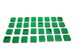 レゴ★未使用！緑色の１×１タイル３２点セット