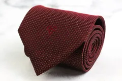 西陣 ブランド ネクタイ シルク ドット柄 ワンポイント PO メンズ レッド NISHIJIN 【中古】