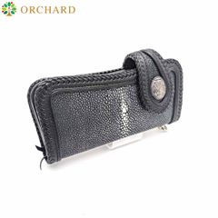 極美品 SAAD サード スティングレイ 長財布 カービング エイ革