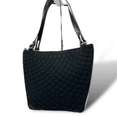 良品 184バリー トートバッグ 肩掛け キルティング レザー ナイロン 黒