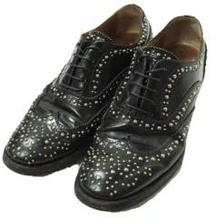 CHURCH'S チャーチ イタリア製 BURWOOD MET バーウッド メタルスタッズ ウイングチップシューズ 361/2(23.5cm) ブラック レースアップ シューズ lc31919