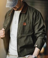 KARAKU カラク 二色アメカジ定番ウォッシュド加工ワークシャツ - メルカリ
