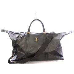 バーバリーズ Burberrys ヴィンテージ 2WAY ボストンバッグ ハンドバッグ ショルダーバッグ レザー ロゴ 裏地ノバチェック 黒 ブラック /BB