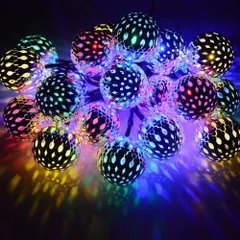 8種の点灯モード 夜間自動点灯 LEDイルミネーションライト キャンプ ライト 5m ガーランドライト 20led IP65防水 クリスマス/パーティー/新年/祝日/室外/室内/庭対応 屋外のソーラーストリングライト ソーラーパネル MOTOSTAR 飾りライ