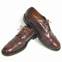 American Gendeman　80s? Vintage　USA製　ロングウイングチップ　ビジネスシューズ　茶　サイズ8.5D/men's 管NO.ZD-54