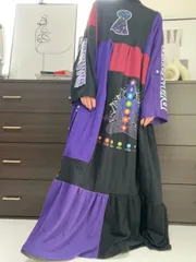 【ﾘﾒｲｸ古着】remakeーﾄﾞｯｷﾝｸﾞﾜﾝﾋﾟｰｽ 長袖ﾛﾝｸﾞﾜﾝﾋﾟｰｽ ﾛｺﾞT（赤・紫・黒）