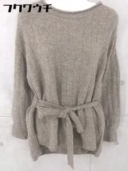 ◇ ◎ le.coeur blanc ルクールブラン ベルト付 長袖 ニット セーター サイズ38 ブラウン系 レディース 【中古】 【1104020008219】