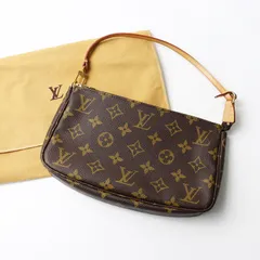 極美品 ルイヴィトン LOUIS VUITTON M40712 モノグラム ポシェット アクセソワール/ブラウン ポーチ キャンバス レザー【2400014341744】のサムネイル