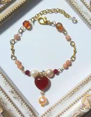 ハートのお守りブレスレット NO.31