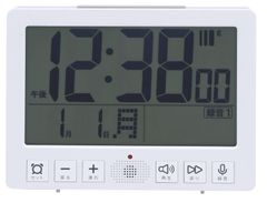 電響社(Denkyosha) ゼピール(Zepeal) ZEPEAL録音再生機能付デジタルアラーム時計 DDC-YK60L ホワイト