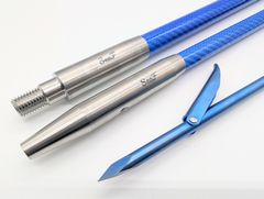 SeaF(シーフ) 手銛 3.5ｍ  羽根式 フルチタン/フルカーボン   2本継 ヤス spearfishing 魚突き