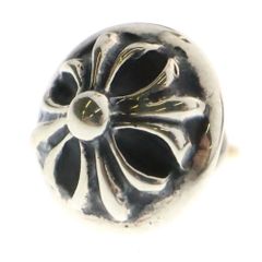 CHROME HEARTS (クロムハーツ) STUD CRSBLL クロスボールスタッドピアス シルバー BCA110