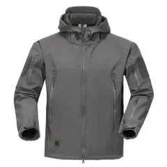 ☆ グレー ☆ L ☆ ミリタリージャケット ミリタリージャケット メンズ アウター ジャケット マウンテンパーカー フード付き ブルゾン 暖かい おしゃれ 登山 防寒 作業服 作業着 防風 カジュアル 長袖 シンプル トレッキング アウトドア ポケット