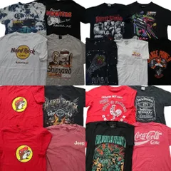 古着卸 まとめ売り 有名企業 半袖Tシャツ 17枚セット (メンズ XS /S /M ) ハードロックカフェ Jeep コカ・コーラ NASA 中古 古着 NC0744