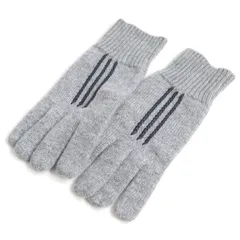 極美品◆HERMES エルメス カシミヤ100％ レザー使い ニット 手袋/グローブ グレー L メンズ 箱付き イタリア製 秋冬おすすめ◎ r02-st30322-502のサムネイル