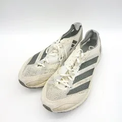 ◇ Θ adidas アディダス メッシュ素材 スニーカー サイズ27 グレー系　アイボリー メンズ E  【1411280034743】