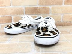 【中古】 VANS バンズ スニーカー ハラコ ホワイト×ブラウン USW6.5 111425777
