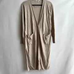 ユニクロ　UNIQLOベージュ／レディースMロングカーディガン無地シンプルカジュアル上品