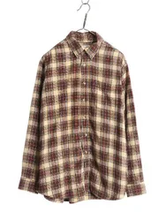 【お得なクーポン配布中!】 00s エルエルビーン チェック 長袖 ボタンダウン フランネル シャツ メンズ L 古着 オールド 長袖シャツ ネルシャツ BD コットン ゆったり