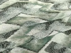 平和屋着物▽上質な紬　単衣　松皮取絣文　正絹　逸品　DAAT9897az