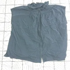 ◇ ⊂ スタディオクリップ コットン100％ ノースリーブ フレンチスリーブブラウス サイズL ネイビー系 レディース E  【1508260031004】