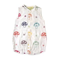 【人気商品】10mois(ディモワ)-Hoppetta ふくふくガーゼ(6重ガーゼ) 2wayキッズスリーパー コットン100% 2~7歳頃まで champignon