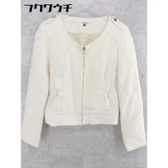 ◇ UNRELISH アンレリッシュ 長袖 ノーカラー ジャケット サイズ38 アイボリー レディース 【中古】 【1002801791896】のサムネイル