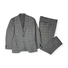 KASHIYAMA カシヤマ グレンチェック セットアップ スーツ Sサイズ相当/グレー