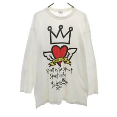 カステルバチャック 日本製 長袖 Tシャツ 2 ホワイト Castelbajac ロンT レディース