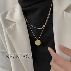 2連チェーンネックレス クロスモチーフ
