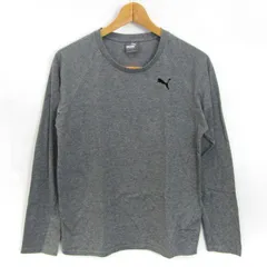 プーマ 長袖Ｔシャツ トップス ワンポイントロゴ ロンT スポーツウエア メンズ Sサイズ グレー PUMA 【中古】