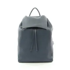ロエベ LOEWE リュックサック バックパック アナグラム ドローストリング B871J17X02 ブルー レザー アナグラム ドローストリング バックパック メンズ Used Bのサムネイル