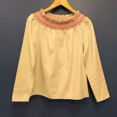 M9 ポールアンドジョー　スモックカットソー　刺繍デザイン　ベージュ　1サイズ 　フランス製のサムネイル