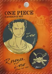【中古】バッジ・ピンズ ロロノア・ゾロ 箔押し缶バッジ2個セット 「ワンピース」