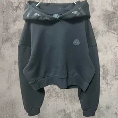 ☆新品未使用タグ付き品☆ MONCLER Cropped Hoodie パーカー XS〜XL　Black Color