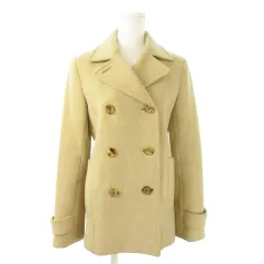 バーバリー ロンドン BURBERRY LONDON Pコート ピーコート ミドル ダブル ウール 38 M ベージュ /AO10 ■GY35のサムネイル