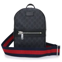 グッチ GG クロスボディバッグ 斜め掛け ウェブストライプ GGスプリームキャンバス レザー ブラック シルバー金具 771164 GUCCI（新品・未使用品）