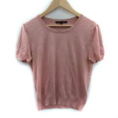 アナイ ANAYI ニット カットソー 半袖 ラウンドネック シルク 38 M ダスティピンク /SM19