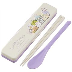 스미코구라시 신비한 토끼의 주먹 항균 소리가 없는 콤비 세트 젓가락 18cm 스케이터