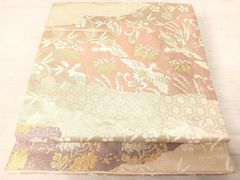 平和屋着物◎六通柄袋帯　唐織　歌仙　金銀糸　正絹　逸品　AAAS9734yx