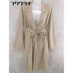 ◇ ◎ GLOBAL WORK グローバルワーク ウエストリボン付 長袖 ガウン コート サイズL ベージュ レディース 【中古】 【1101280008973】