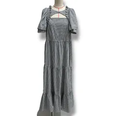 FURFUR ファーファー マルチウェイレイヤードワンピース ドレス キャミワンピース ギンガムチェック ボリューム ティアード ボレロ セット ブラック ホワイト 黒 白 サイズF レディース 夏 ゴーゴー古着マルイ北千住店 23 No.667