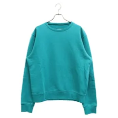 Martin Margiela 14 (マルタンマルジェラ) 19SS レザーエルボーパッチ クルーネック スウェット トレーナー ブルー S50GU0084のサムネイル