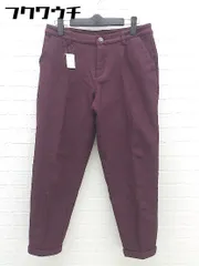 ◇ URBAN RESEARCH ITEMS アーバンリサーチアイテムズ ロールアップ 裏起毛 パンツ サイズM ワインレッド レディース  【1002801897086】