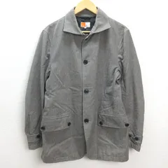 H■ゼニア/EZ by zegna ハーフ丈 シングルボタンコート【L】灰色/MENS■109【中古】