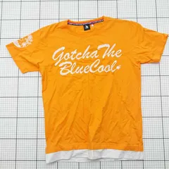 ◇ ⊂ Gotcha ロゴ 半袖 tシャツ サイズL オレンジ系 メンズ E  【1509190036978】