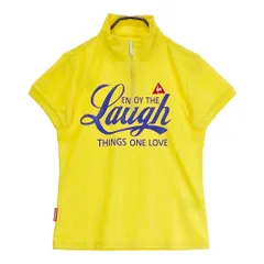 サイズ：M LE COQ GOLF ルコックゴルフ  ハーフジップ半袖Tシャツ  イエロー系 [240001243468] ゴルフウェア レディース ストスト