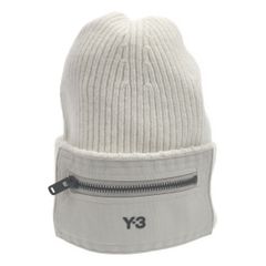 Y-3 ワイスリー 24AW PATCH BEANIE ビーニーニットキャップ JI9282 ホワイト