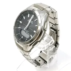 CASIO  Wave cepter ウェーブセプター 電波ソーラー WVA-M640 文字盤黒 メンズ腕時計　不動品　管理番号KKVHAKO30