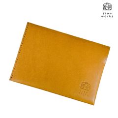 開けない名刺入れ SlideThumb30 栃木レザー　マスタード　薄型　名刺入れ　本革　からし　ｍustard